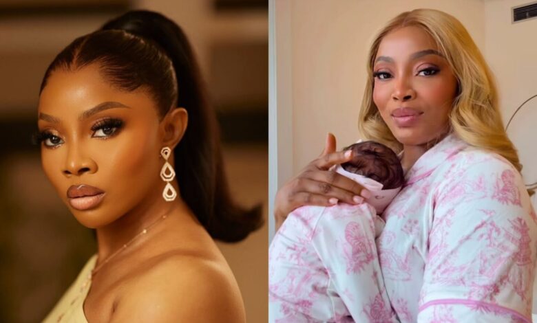 “Thank You for Choosing Me” - Toke Makinwa Celebrates Daughter at One Month Old