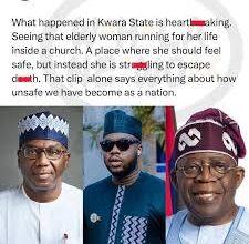 Kwara church attack: We want action, not press statement – Comedian Cute Abiola tells FG