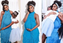 Adorable photos of Sharon Ooja and her stepdaughter at her baby shower