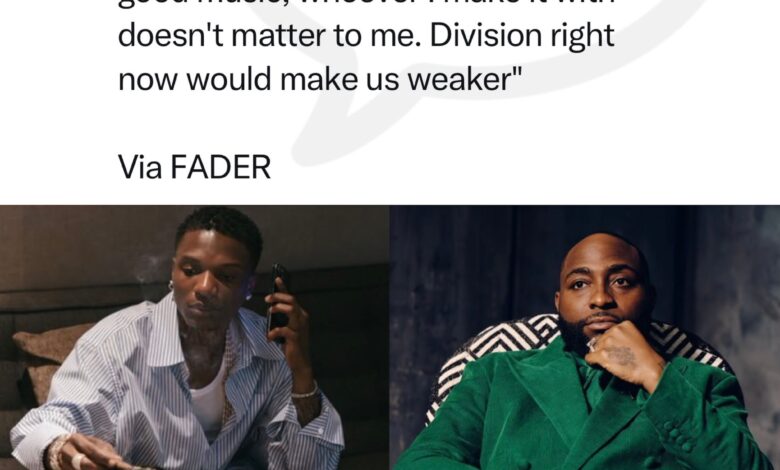 "Division Right Now Would Make Us Weaker" - Davido Finally Addresses The Wizkid Rivalry
