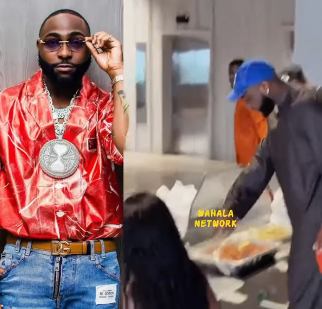 "Nothing OBO Like Pass Food" — Woman Invites Davido and His Entire Crew for Free Food, Video Goes Viral