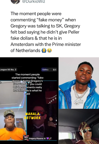 "I Didn't Give Peller Fake Dollars" — Gregory Pizarro Jr. Reacts After Being Accused, Says He's in Amsterdam With the Prime Minister of the Netherlands
