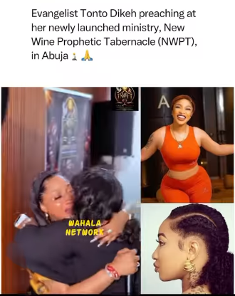 From "King Tonto" To Evangelist - Tonto Dikeh Officially Launches Her Own Ministry, New Wine Prophetic Tabernacle