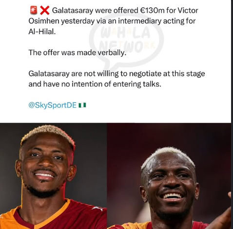 €130 Million and Galatasaray Still Said "No Thanks" — Osimhen Isn't Going Anywhere