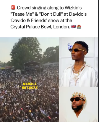 Crowd Goes Wild For Wizkid Anthems At Davido's Sold-Out London Show — Even Without Big Wiz On Stage
