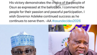 Atiku Abubakar Congratulates Adeleke On Osun Re-Election, Calls It "The Choice Of The People"