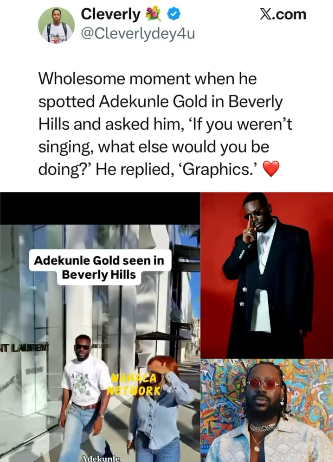 "Graphics." — Adekunle Gold's One-Word Answer in Beverly Hills Is Actually a Whole Origin Story