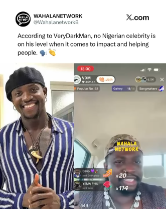 "No Nigerian Celebrity Is Bigger Than Me" — VeryDarkMan's Bold Claim On Impact