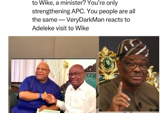 "You People Are All The Same" — VeryDarkMan Calls Out Adeleke's Visit to Wike, and Osun Politics Gets Messy Again