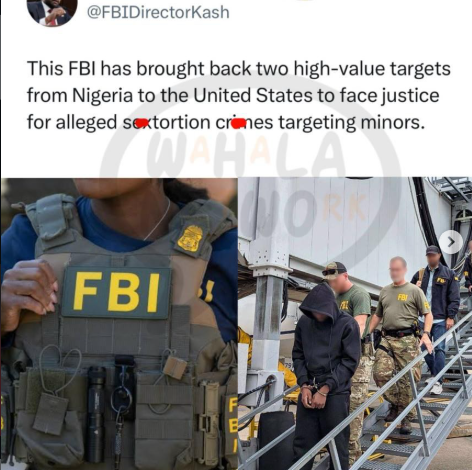 Two Nigerians Extradited to the US Over Sextortion Scheme Linked to Teen Suicides — Full Breakdown