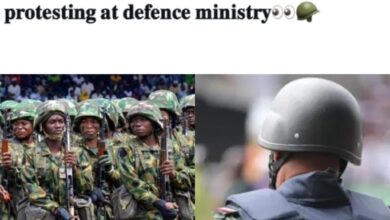 Armed Police And Soldiers Block Military Pensioners From Protesting At Defence Ministry In Abuja