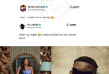 “2 Plate Of Jollof Rice Don Do Me Boss” — TG Omori’s Playful Response To Funke Akindele Has Twitter In Stitches