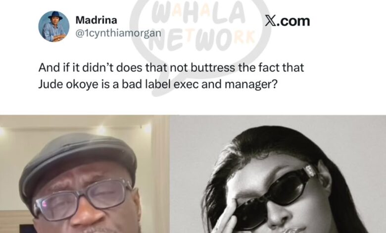 "My Catalogue Couldn't Make $5K In 9 Years? That Alone Proves Jude Okoye Is A Bad Label Exec" - Cynthia Morgan Claps Back At Critic