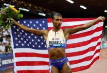 Masai Russell breaks Amusan’s hurdles record in Zurich