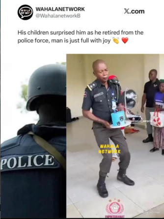 Gifts, Tears, and a Whole Lot of Joy: Police Officer's Retirement Surprise From His Kids Is Going Viral