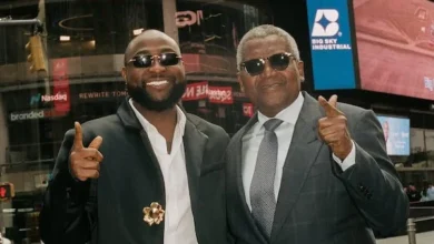 Davido shares moments with Dangote at Times Square, New York